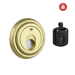 Броненакладка врезная Disec 3G2MM ROUND внешняя латунь pvd