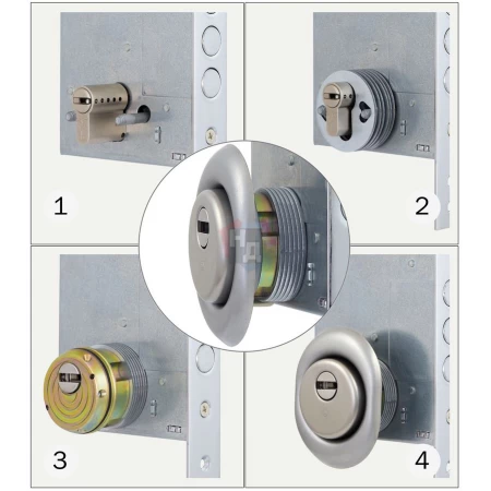Броненакладка врезная Disec NXPL44 Flat Handle SQUARE внешняя нержавеющая сталь