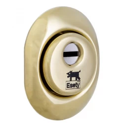 Броненакладка врезная Mul-T-Lock A615 OVAL внешняя латунь pvd