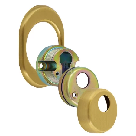 Броненакладка врезная Disec CD2100 Contro OVAL внутренняя латунь матовая