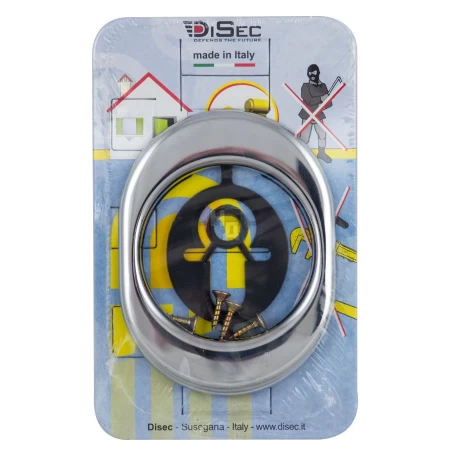Накладка на броненакладку Disec KT056 OVAL хром полированный