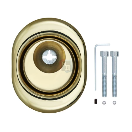 Броненакладка врезная Disec BD108 Monolito OVAL внешняя латунь pvd (под ключ OMEGA)
