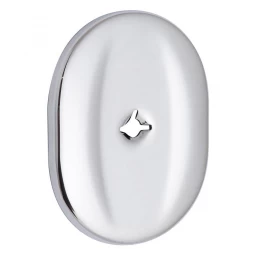 Декоративная накладка под ключ OMEGA Mul-T-Lock A703 OVAL хром полированный (со шторкой)