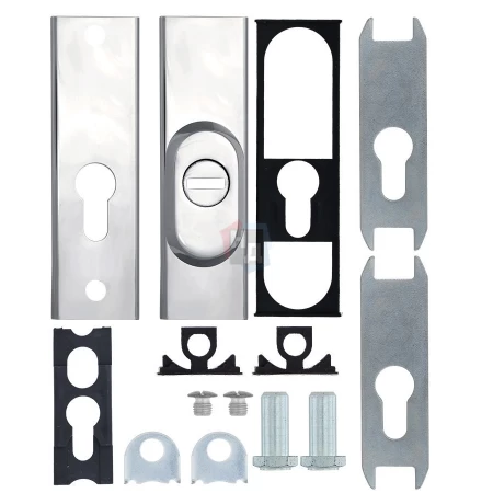 Броненакладка накладная Rostex R3 R1/R4 PLATE хром полированный (38-55мм)