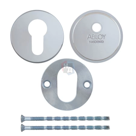 Броненакладка накладная Abloy CH101 h.12,5мм ROUND хром полированный