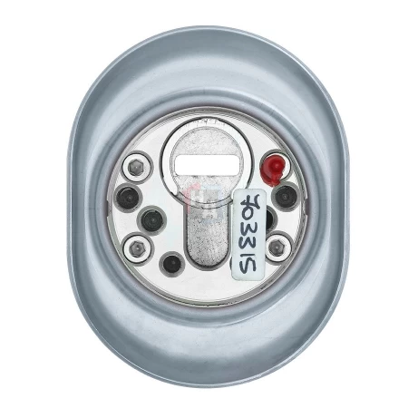 Броненакладка врезная Disec 4G2MB OVAL внешняя хром матовый