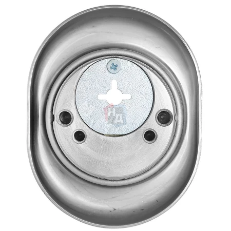 Броненакладка врезная Disec BD108 Monolito OVAL внешняя нержавеющая сталь (под ключ OMEGA)