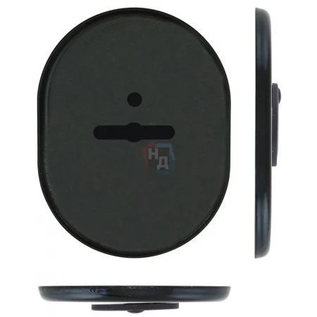 Декоративная накладка под сувальдный ключ Disec KT088 MATRIX OVAL черный (со шторкой)