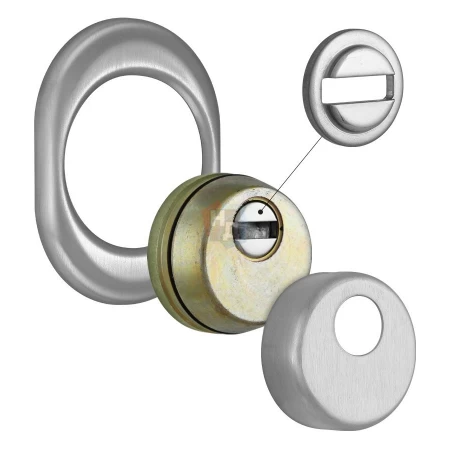 Броненакладка врезная Disec BD16D4 Sferik OVAL внешняя нержавеющая сталь