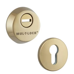 Броненакладка накладная Mul-T-Lock SL3 ROUND латунь полированная