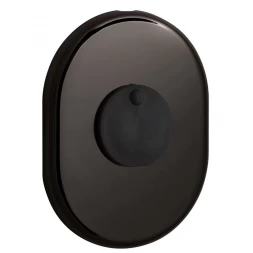 Декоративная накладка под сувальдный ключ Disec KT088 MATRIX OVAL черный (со шторкой)