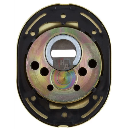 Броненакладка врезная Disec BDS16 Sferik OVAL+ROUND внешняя латунь матовая
