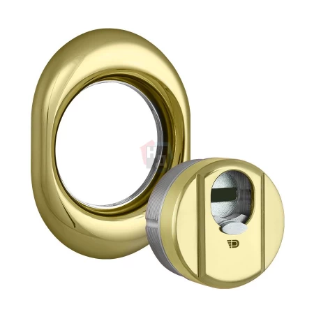 Броненакладка врезная Disec 4G2MB OVAL внешняя латунь pvd