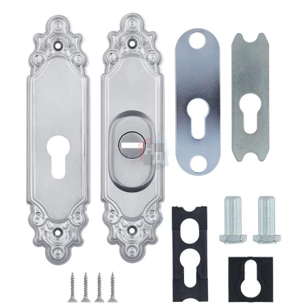 Броненакладка накладная Rostex R3 Ozdobna PLATE хром матовый (38-55мм)