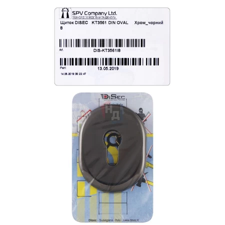 Декоративная накладка под цилиндр Disec KT3561 OVAL черный