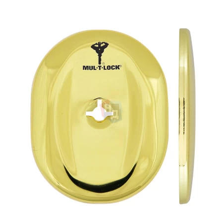 Декоративная накладка под ключ OMEGA Mul-T-Lock A703 OVAL латунь pvd (без шторки)