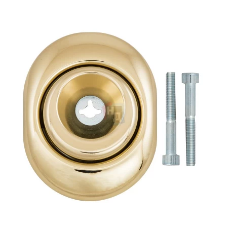 Броненакладка врезная Mul-T-Lock A625 OVAL внешняя латунь pvd (под ключ OMEGA)