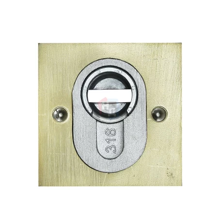Броненакладка накладная Disec NX2F Guard Quadra SQUARE внешняя латунь pvd
