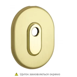 Декоративная накладка под цилиндр Disec A2427 OVAL латунь полированная