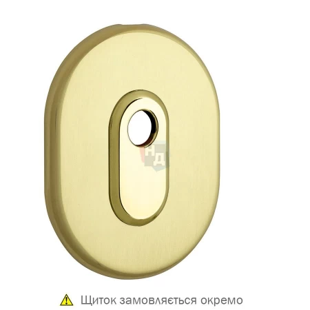 Декоративная накладка под цилиндр Disec A2427 OVAL латунь полированная
