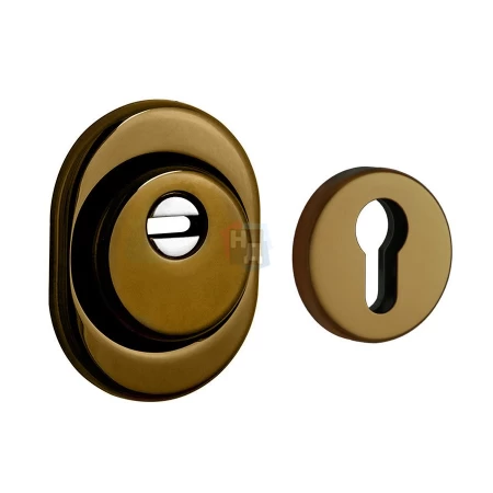 Броненакладка врезная Disec BDS16 Sferik OVAL+ROUND внешняя бронза pvd
