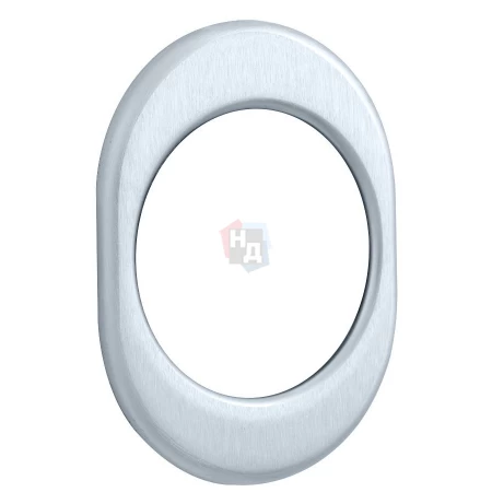 Накладка на броненакладку Disec KT056 OVAL хром матовый