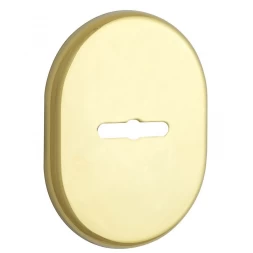 Декоративная накладка под сувальдный ключ Disec KT090 MATRIX OVAL латунь pvd (со скрытой шторкой)