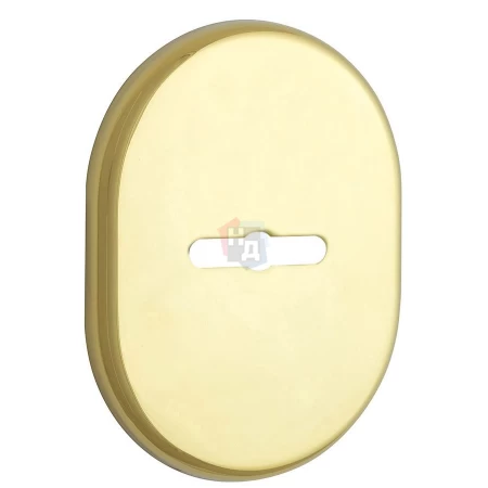 Декоративная накладка под сувальдный ключ Disec KT090 MATRIX OVAL латунь pvd (со скрытой шторкой)