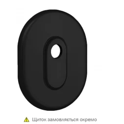 Декоративная накладка под цилиндр Disec A2427 OVAL черный