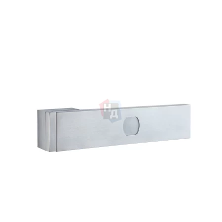 Защитная дверная ручка с броненакладкой врезная Disec MG1300 Magnetic Handle SQUARE хром матовый