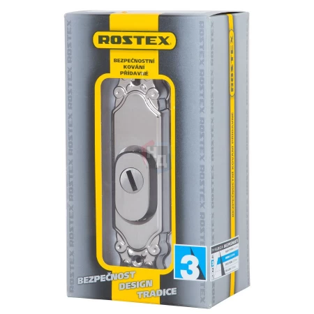 Броненакладка накладная Rostex R3 Ozdobna PLATE хром матовый (38-55мм)