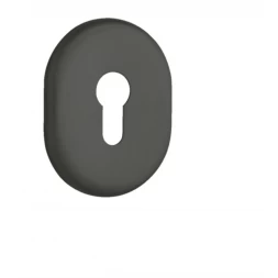 Декоративная накладка под цилиндр Disec KT3561 OVAL черный матовый