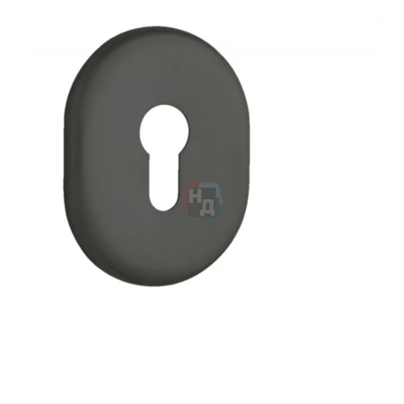 Декоративная накладка под цилиндр Disec KT3561 OVAL черный матовый
