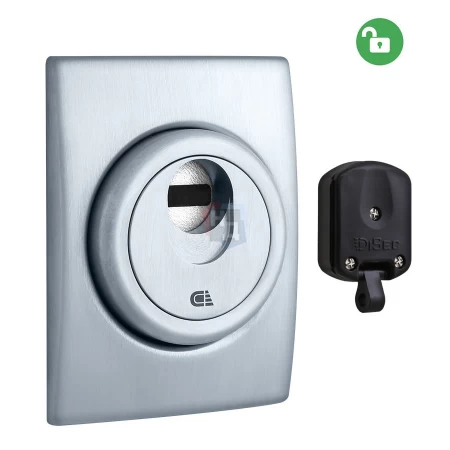 Броненакладка врезная Disec 3G2WB SQUARE внешняя хром матовый