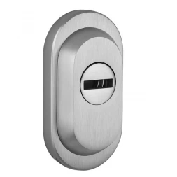 Броненакладка накладная Rostex RS/O OVAL внешняя нержавеющая сталь (для профильных дверей)