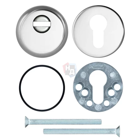 Броненакладка накладная Disec BD54 ROUND хром полированный