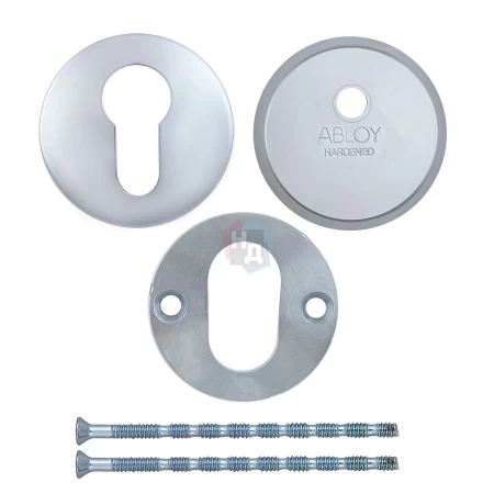 Броненакладка накладная Abloy CH101 h.16,5мм ROUND хром сатин