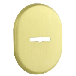 Декоративная накладка под сувальдный ключ Disec KT037 MATRIX OVAL латунь матовая (без шторки)