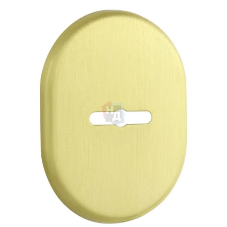 Декоративная накладка под сувальдный ключ Disec KT037 MATRIX OVAL латунь матовая (без шторки)