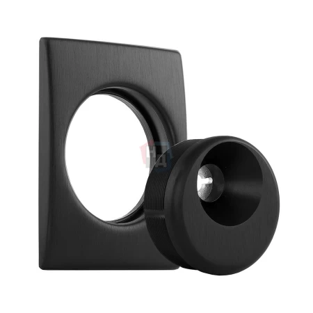 Броненакладка врезная Disec BD108 Monolito Quadry SQUARE внешняя черный (под ключ OMEGA)
