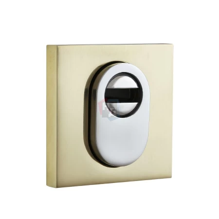 Броненакладка накладная Disec NX2F Guard Quadra SQUARE внешняя латунь pvd