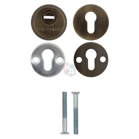 Броненакладка накладная Mul-T-Lock SL3 ROUND бронза античная
