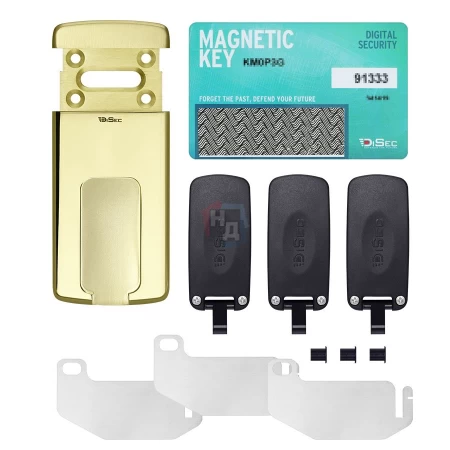 Броненакладка накладная Disec MG220MINI OVAL внешняя латунь pvd (под сувальдный ключ)