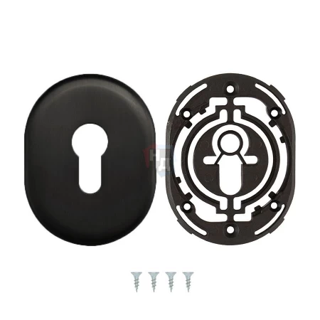 Декоративная накладка под цилиндр Disec KT3561 OVAL черный