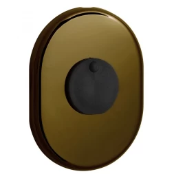 Декоративная накладка под ключ OMEGA Disec KT2140 OVAL бронза pvd (со шторкой)