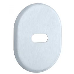 Декоративная накладка под сувальдный ключ Disec KT2703 LEVER KEY OVAL хром матовый (без шторки)