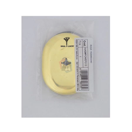 Декоративная накладка под ключ OMEGA Mul-T-Lock A703 OVAL латунь pvd (без шторки)