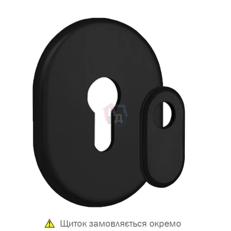 Декоративная накладка под цилиндр Disec A2427 OVAL черный
