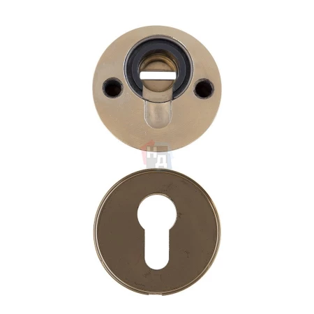 Броненакладка накладная Mul-T-Lock SL3 ROUND латунь полированная