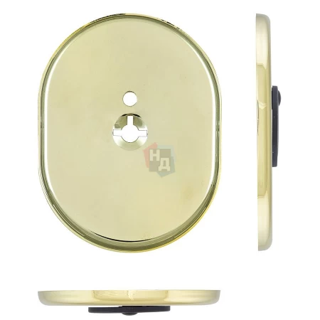 Декоративная накладка под ключ OMEGA Disec KT2140 OVAL латунь pvd (со шторкой)